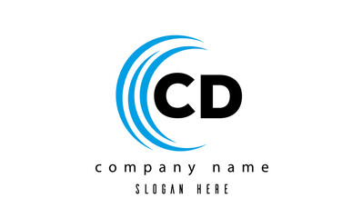  technology CD latter logo vector