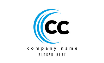Obraz premium technology CC latter logo vector