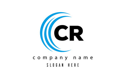 creative technology CR latter logo vector