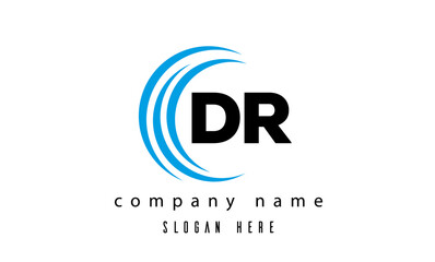 creative technology DR latter logo vector