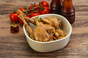 Rabbit stew in spicy sauce