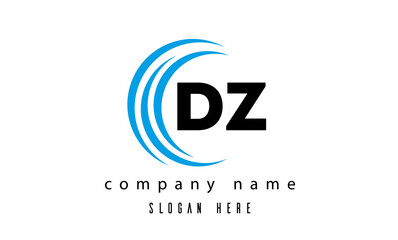 creative technology DZ latter logo vector
