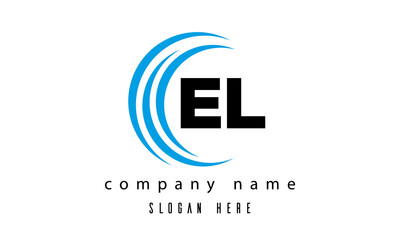 creative technology EL latter logo vector