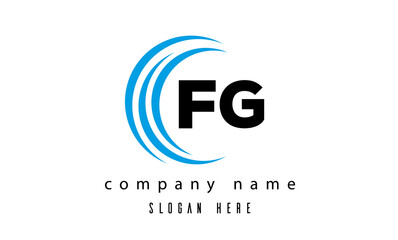 creative technology FG latter logo vector