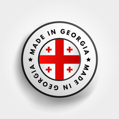 Made in Georgia text emblem badge, concept background