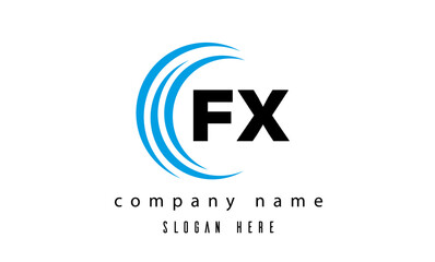 Obraz premium creative technology FX latter logo vector