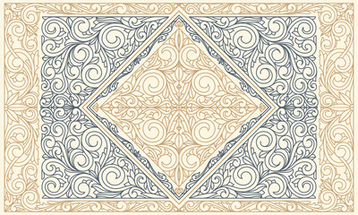 Vintage ornate elegant decorative card