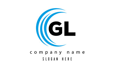 creative technology GL latter logo vector