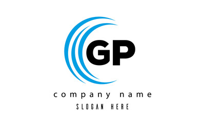 technology GP latter logo vector