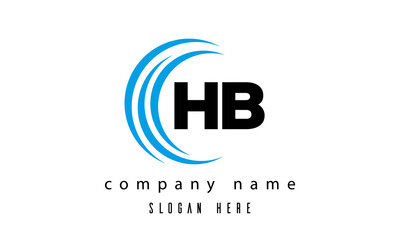 Obraz premium technology HB latter logo vector