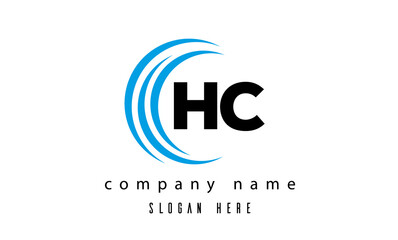 technology HC latter logo vector