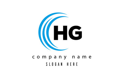 technology HG latter logo vector