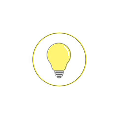 light icon in flat style, vector illustration