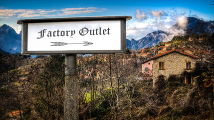Fototapeta premium Street Sign FACTORY OUTLET