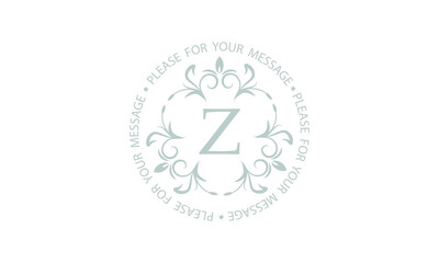 Elegant monogram design with letter Z. Branded logo of restaurant, hotel, company, business.