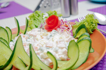 salad with cucumber