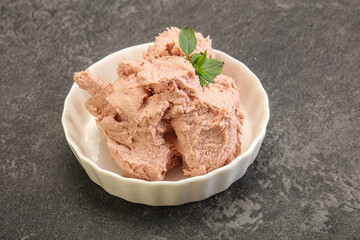 Liver pate in the bowl