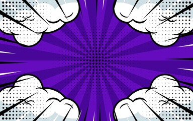Abstract purple comic style background