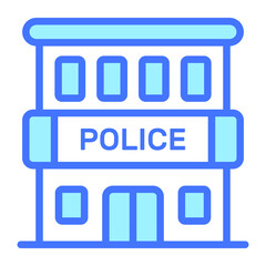 police station icon,  real estate  web and mobile icon