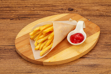French Fry with tomato sauce