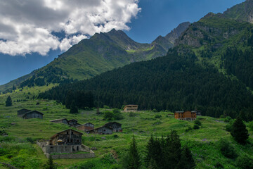 Beautiful landscapes from the uplands of Rize in Black Sea region of Turkey. Rize is the most green city of Turkey. Rize is in the eastern part of the Black Sea Region of Turkey