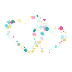 Bokeh confetti circles decoration holiday background.