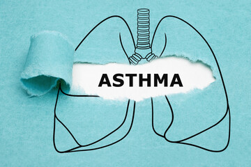 Asthma Drawn Lungs Medical Concept