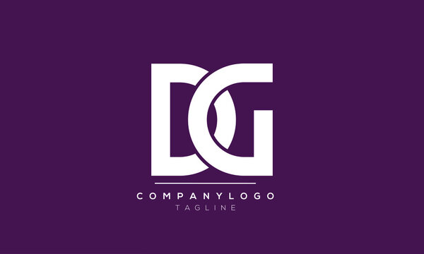 Abstract Letter Initial DG GD D G Vector Logo Design Template