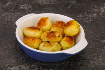 Roasted baby potato in the bowl