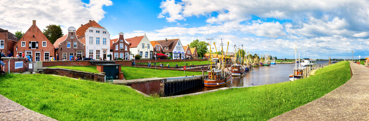 Small harbor of Greetsiel-Krummhörn, north sea, Germany