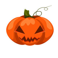 Halloween pumpkin icon. Vector. Autumn symbol. Flat design. orange pumpkin autumn harvest