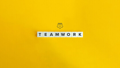 Teamwork banner. Minimal aesthetics.