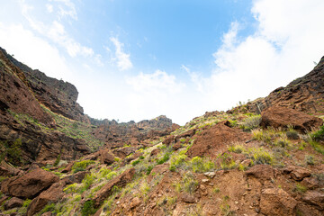 Bunte Felslandschaft auf Gran Canaria Los Azulejos