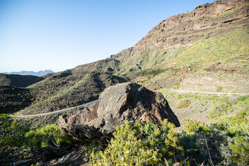 Obraz premium Bunte Felslandschaft auf Gran Canaria Los Azulejos