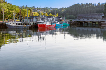 Fishing Village of St Martin's New Brunswick, on the Bay of Fundy 
