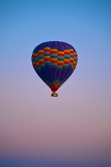 Hot Air balloon flying over Love Valley Cappadocia Turkey