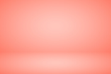 Empty pastel peach studio abstract background with spotlight effect. Product showcase backdrop. Stage lighting. Vector illustration.