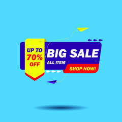 Big Sale Banner Vector Design. Discount Banner Template. special offer banner. with eps 10 for free royalty