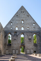 detail view of the ruins of the Saint Brigitta Convent in Pirita near Tallinn