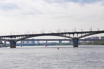 Fototapeta na wymiar Two bridges over the river