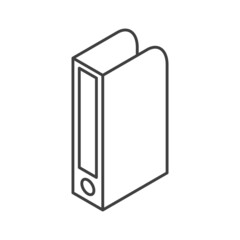 Organizer vertical tray for storing documents and folders, office and school stationery, back to school, contour black-and-white freehand drawing, isolated doodle on a white background drawing.