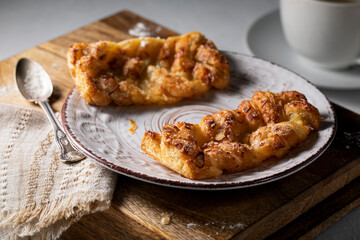 Fresh baked goods on a white plate