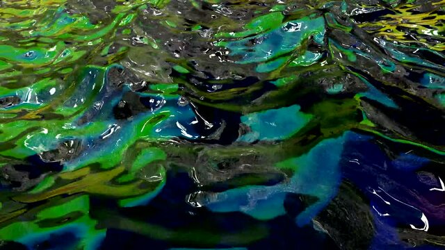 Color Wave water seascape dark wet intro 4k