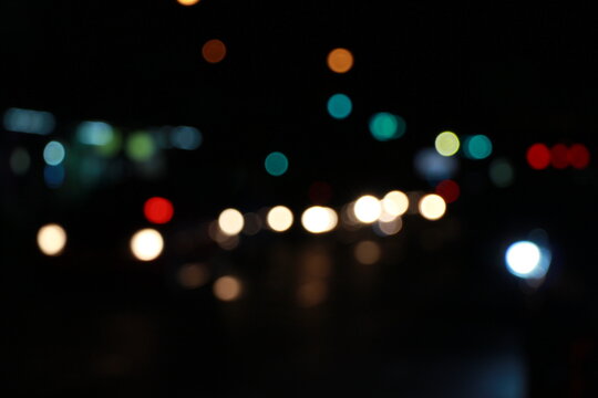 lights in the night,Colorful bokeh lights at night