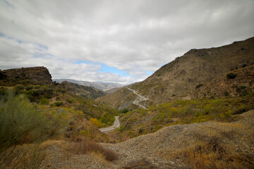 mercury mine ruins in the mountains