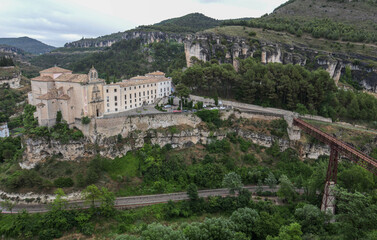 Cuenca Spain green town with houses