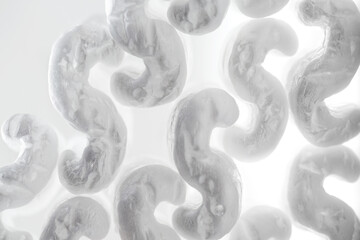 Abstract background with a pattern of gray foam fragments.