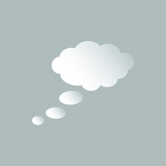 Thought bubbles on a gray background. EPS 10 vector file.