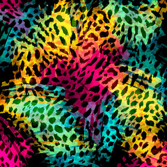 abstract pattern design background made with vibrant colors