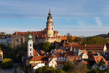 Obraz premium View of the town and castle of Czech Krumlov, Southern Bohemia, Czech Republic